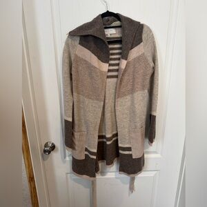 Anthropologie Angel Of The North Multicolor Open Front wool Cardigan
